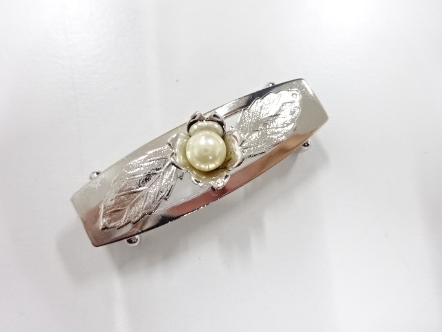 アンティーク　パール　帯留め